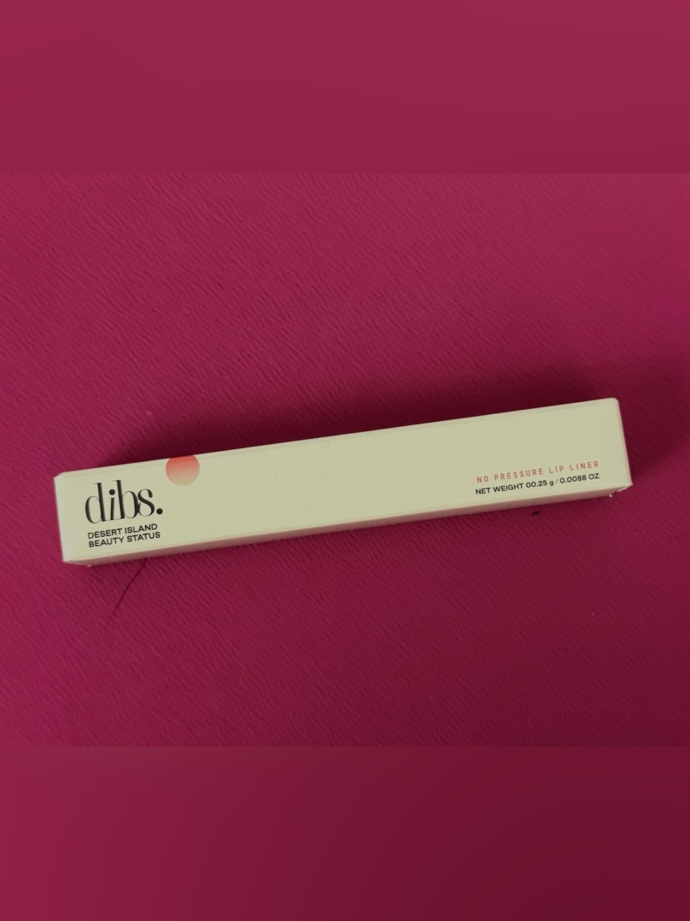 dibs. No Pressure Lip Liner - Desert Island (6 Last Word) Rich Berry Color NIB